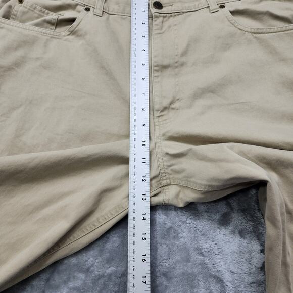 Eddie Bauer Jeans Mens 40X34 Tan Beige Stretch Denim Straight Leg Casual Preppy - Picture 11 of 14
